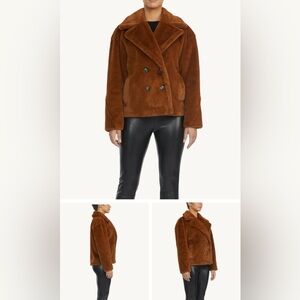 Badgley Mischka Faux Fur Chocolate Teddy Jacket